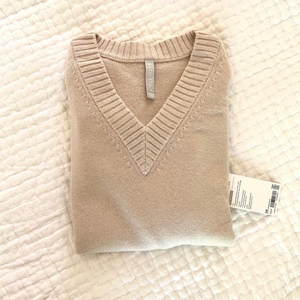 Athleta Wool Cashmere V-Neck Tunic